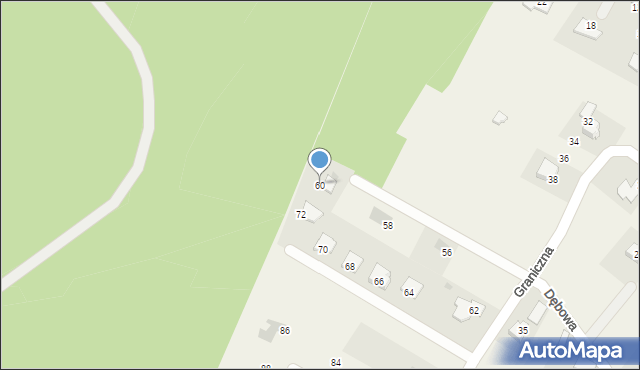 Piła Kościelecka, Graniczna, 60, mapa Piła Kościelecka