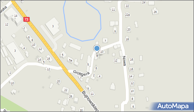 Pilzno, Grottgera Artura, 8, mapa Pilzno