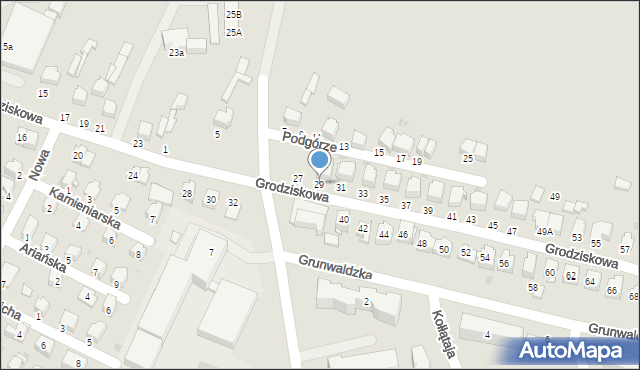 Pińczów, Grodziskowa, 29, mapa Pińczów