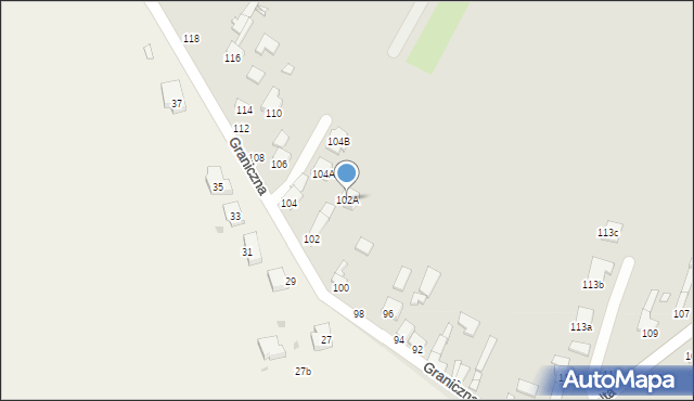 Piotrków Trybunalski, Graniczna, 102A, mapa Piotrków Trybunalski