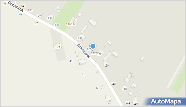 Piotrków Trybunalski, Graniczna, 124, mapa Piotrków Trybunalski