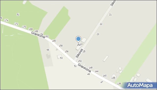 Piotrków Trybunalski, Graniczna, 154, mapa Piotrków Trybunalski