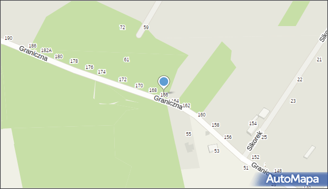 Piotrków Trybunalski, Graniczna, 166, mapa Piotrków Trybunalski