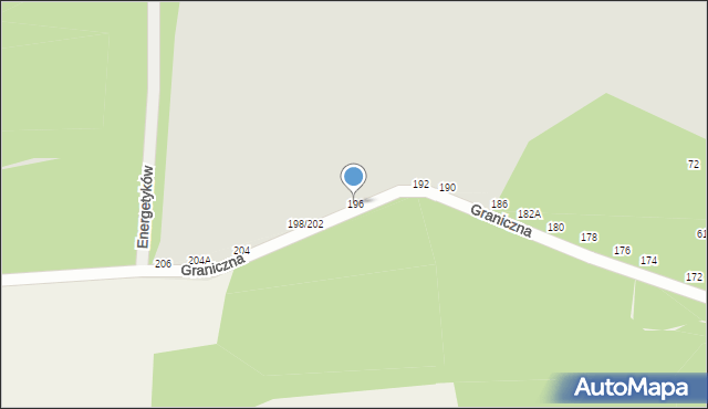 Piotrków Trybunalski, Graniczna, 196, mapa Piotrków Trybunalski