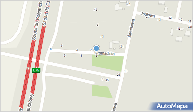 Piotrków Trybunalski, Gromadzka, 1, mapa Piotrków Trybunalski