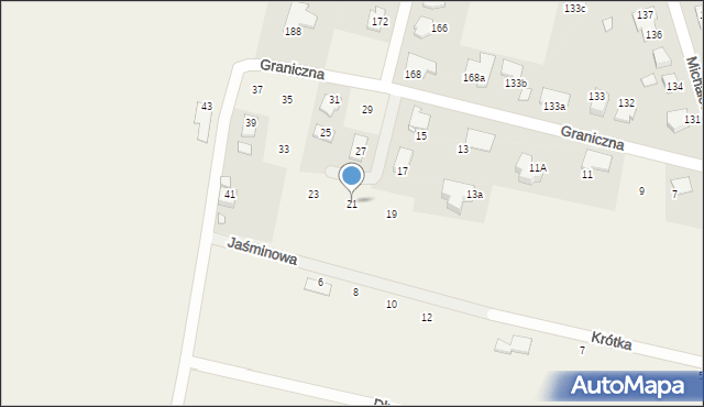 Pisarzowice, Graniczna, 21, mapa Pisarzowice