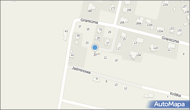 Pisarzowice, Graniczna, 23, mapa Pisarzowice