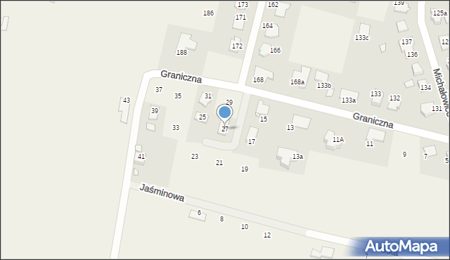 Pisarzowice, Graniczna, 27, mapa Pisarzowice