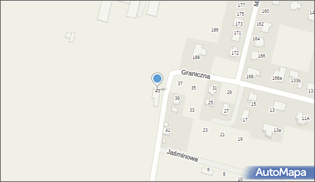Pisarzowice, Graniczna, 43, mapa Pisarzowice