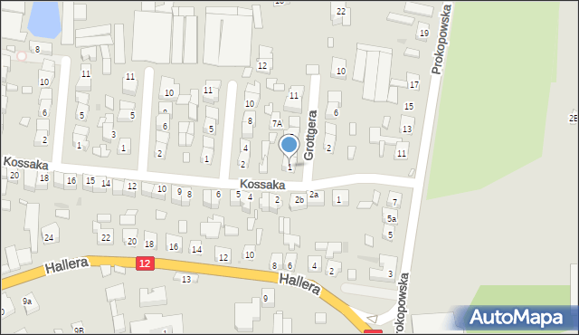 Pleszew, Grottgera Artura, 1, mapa Pleszew