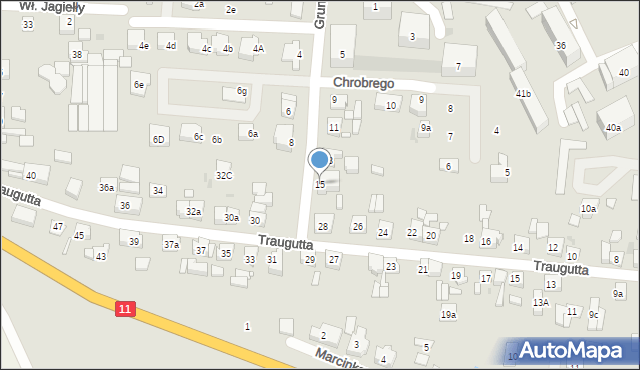 Pleszew, Grunwaldzka, 15, mapa Pleszew