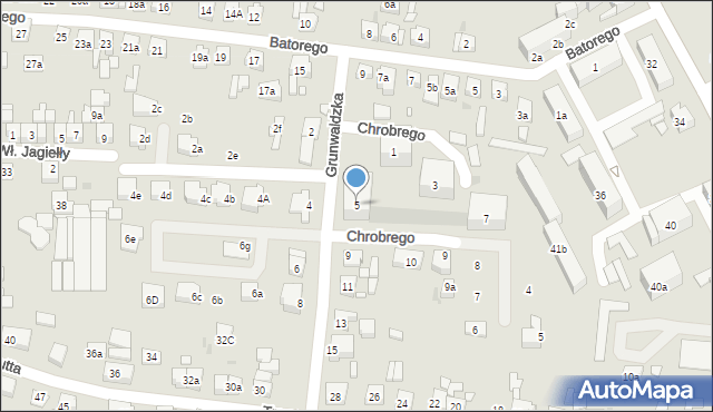 Pleszew, Grunwaldzka, 5, mapa Pleszew