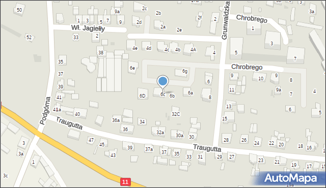 Pleszew, Grunwaldzka, 6c, mapa Pleszew