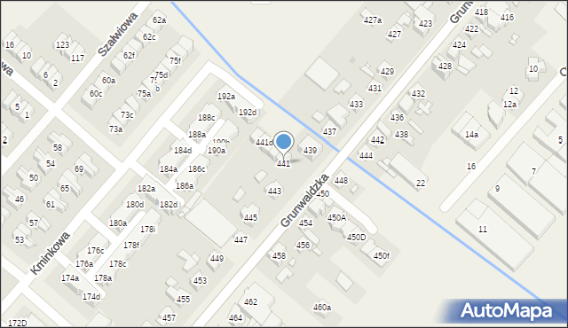 Plewiska, Grunwaldzka, 441, mapa Plewiska