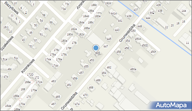 Plewiska, Grunwaldzka, 451, mapa Plewiska