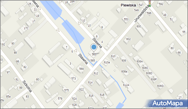 Plewiska, Grunwaldzka, 563, mapa Plewiska