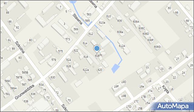 Plewiska, Grunwaldzka, 618, mapa Plewiska