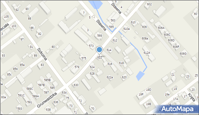 Plewiska, Grunwaldzka, 622, mapa Plewiska