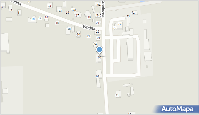 Płock, Graniczna, 66, mapa Płock