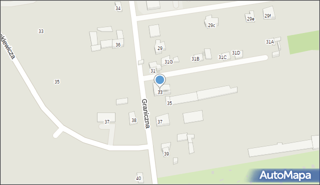 Płock, Graniczna, 33, mapa Płock