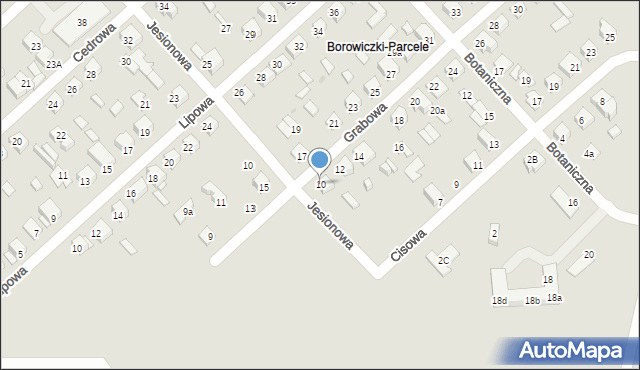 Płock, Grabowa, 10, mapa Płock