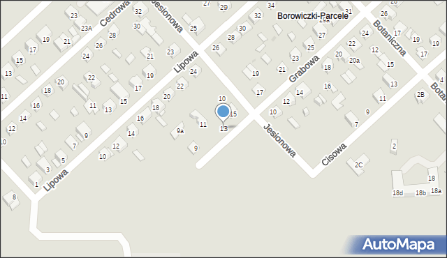 Płock, Grabowa, 13, mapa Płock