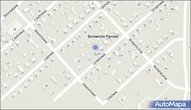 Płock, Grabowa, 23, mapa Płock