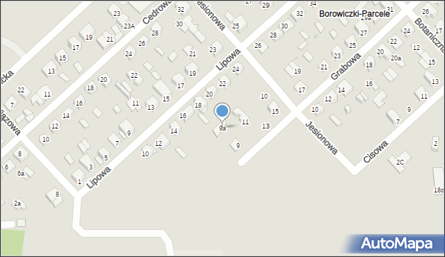 Płock, Grabowa, 9a, mapa Płock