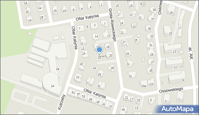 Płock, Grota-Roweckiego Stefana, gen., 22, mapa Płock