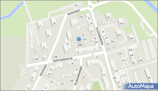 Płońsk, Grunwaldzka, 33B, mapa Płońsk