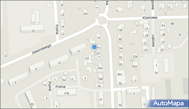 Płońsk, Grunwaldzka, 71a, mapa Płońsk