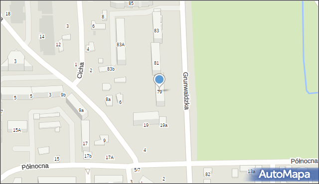 Płońsk, Grunwaldzka, 79, mapa Płońsk
