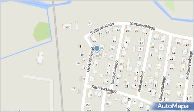 Płońsk, Grzebskiego Witolda, 8A, mapa Płońsk