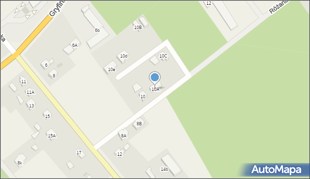 Pniewo, Gryfińska, 10A, mapa Pniewo