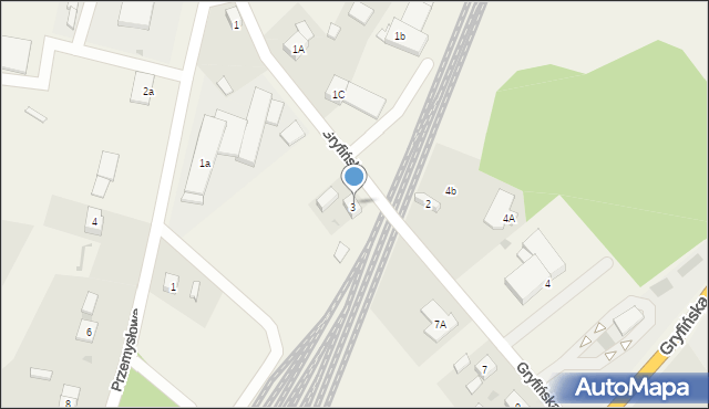 Pniewo, Gryfińska, 5, mapa Pniewo