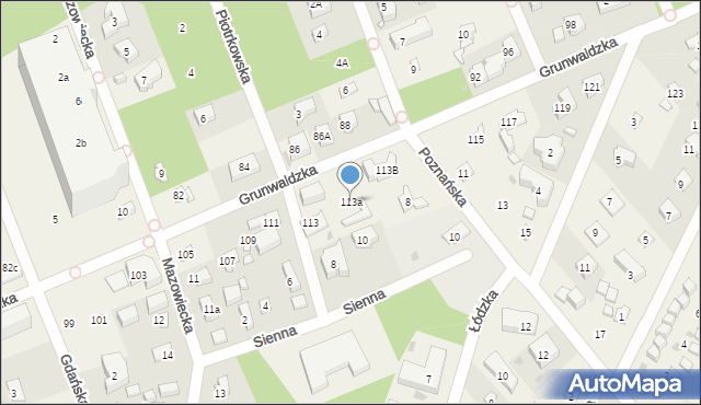 Pobierowo, Grunwaldzka, 113a, mapa Pobierowo