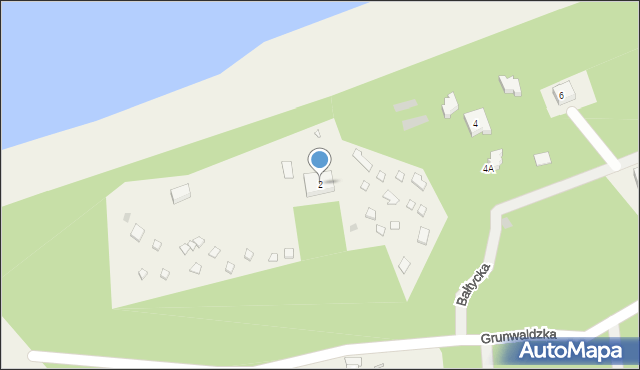 Pobierowo, Grunwaldzka, 2, mapa Pobierowo