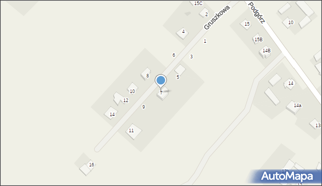 Podgórz, Gruszkowa, 7, mapa Podgórz