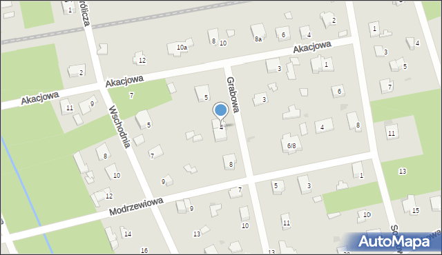 Podkowa Leśna, Grabowa, 4, mapa Podkowa Leśna