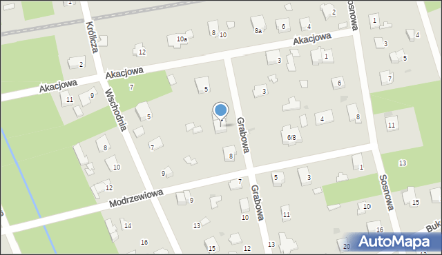 Podkowa Leśna, Grabowa, 6, mapa Podkowa Leśna