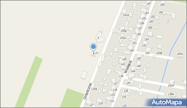 Podlipie, Graniczna, 5, mapa Podlipie