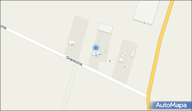 Podnieśno, Graniczna, 8, mapa Podnieśno