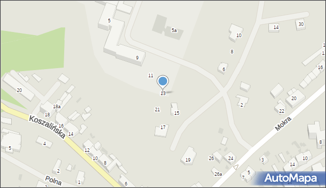Polanów, Gradowe Wzgórze, 13, mapa Polanów
