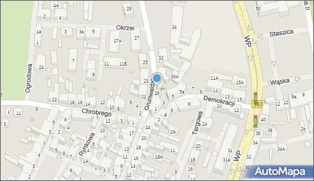 Połczyn-Zdrój, Grunwaldzka, 26-28, mapa Połczyn-Zdrój