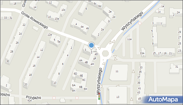 Police, Grota-Roweckiego Stefana, gen., 1, mapa Police