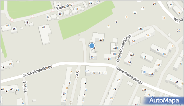 Police, Grota-Roweckiego Stefana, gen., 20a, mapa Police