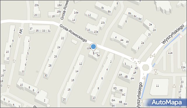 Police, Grota-Roweckiego Stefana, gen., 5, mapa Police