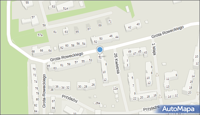 Police, Grota-Roweckiego Stefana, gen., 51, mapa Police