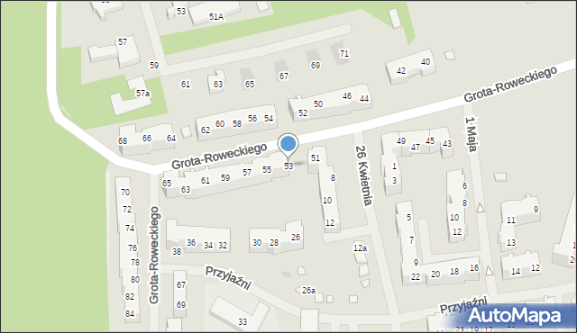 Police, Grota-Roweckiego Stefana, gen., 53, mapa Police