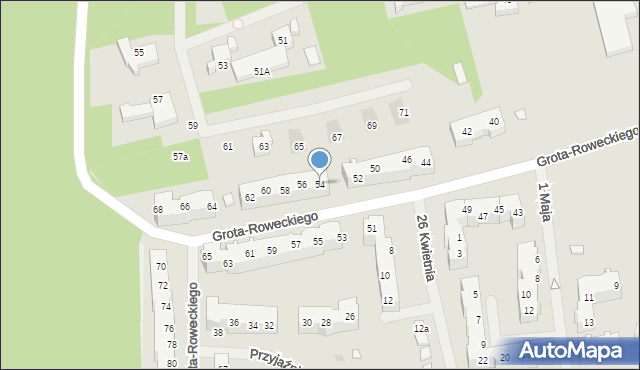 Police, Grota-Roweckiego Stefana, gen., 54, mapa Police